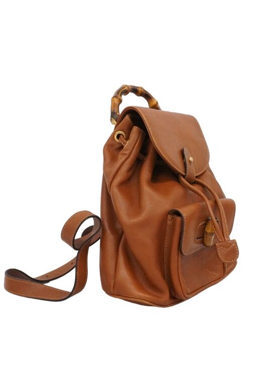 Gucci Backpack Bamboo 003 Leather Brown Gold main image 7